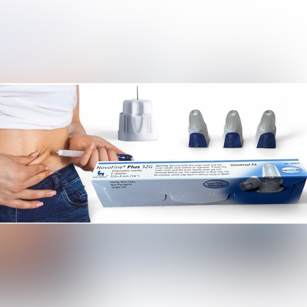 For O-ZEMPIC- NovoFine Plus 32G 
Disposable needle. 1 box w/6 needles and 3 FREE
